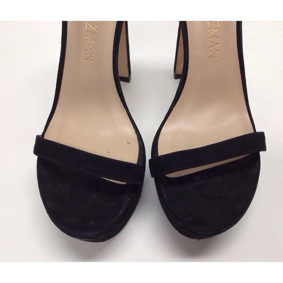Stuart Weitzman Nudist Hollywood Heel in Black Size 10 MSRP $595 - Picture 3 of 15